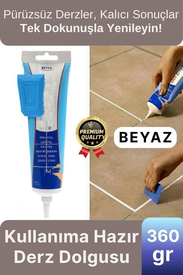 Profesyonel Kolay Kullanıma Hazır Zemin Duvar Onarma Gaga Uçlu Tüp Fayans Arası Derz Dolgu Beyaz - Image 1