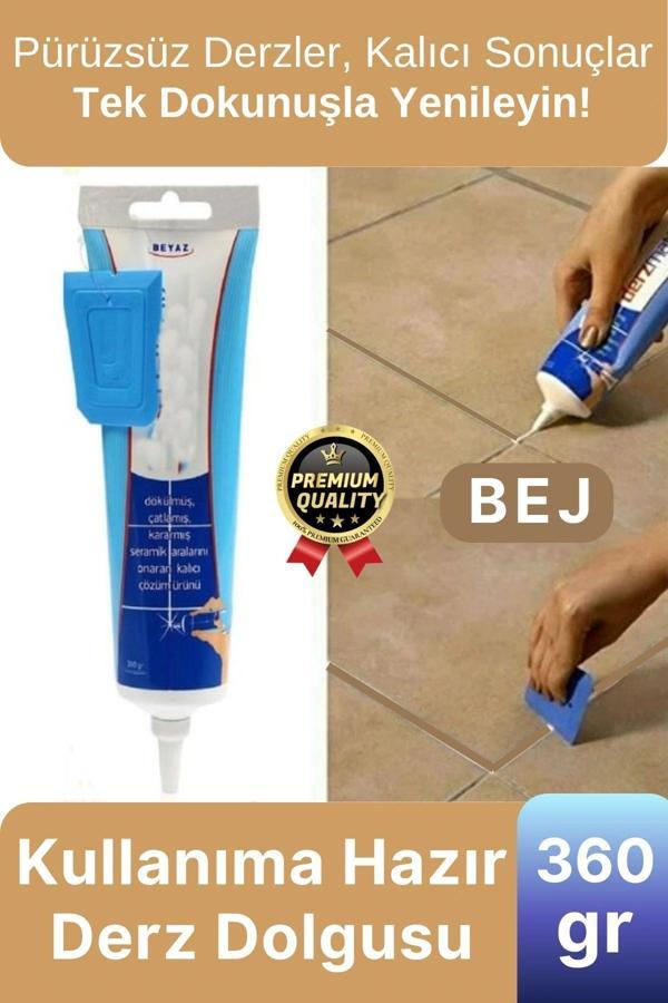 Profesyonel Kolay Kullanıma Hazır Zemin Duvar Onarma Gaga Uçlu Tüp Fayans Arası Derz Dolgu Bej - Image 1