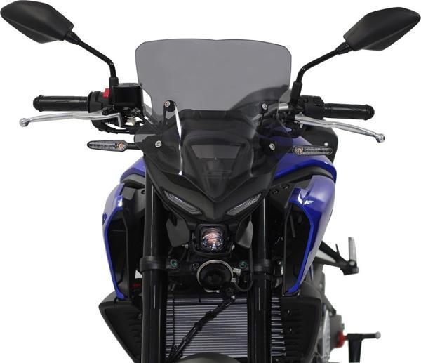 GP Kompozit Yamaha MT-25 2020-2023 Uyumlu Ön Cam Siyah - Image 1