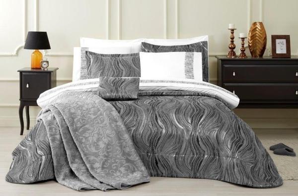 Özdilek 11 Parça Çeyiz Seti (Battaniye+Nevresim Takımı+Yatak Örtüsü)-Novella Antrasit - Image 1