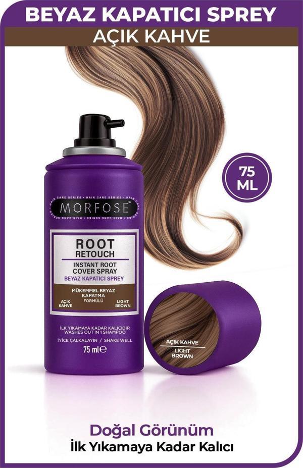 MORFOSE ROOT RETOUCH BEYAZ KAPATICI SPREY 75ML AÇIK KAHVE - Image 1