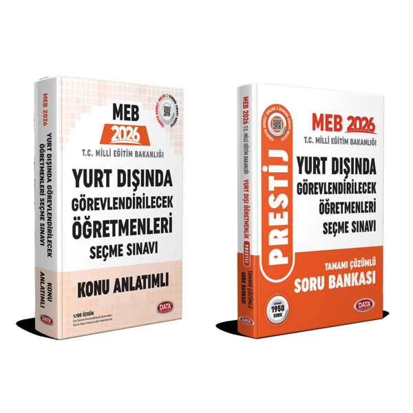 Data 2026 Yurt Dışında Görevlendirilecek Öğretmenleri Konu + Soru Bankası Seti 2 Kitap Data Yayınlar - Data Yayınları - Image 1