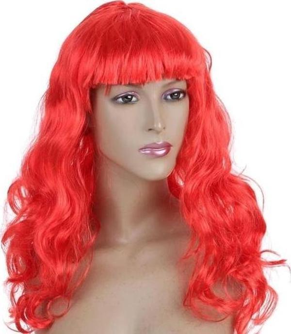 Dalgalı Kırmızı Peruk Saç - Image 1