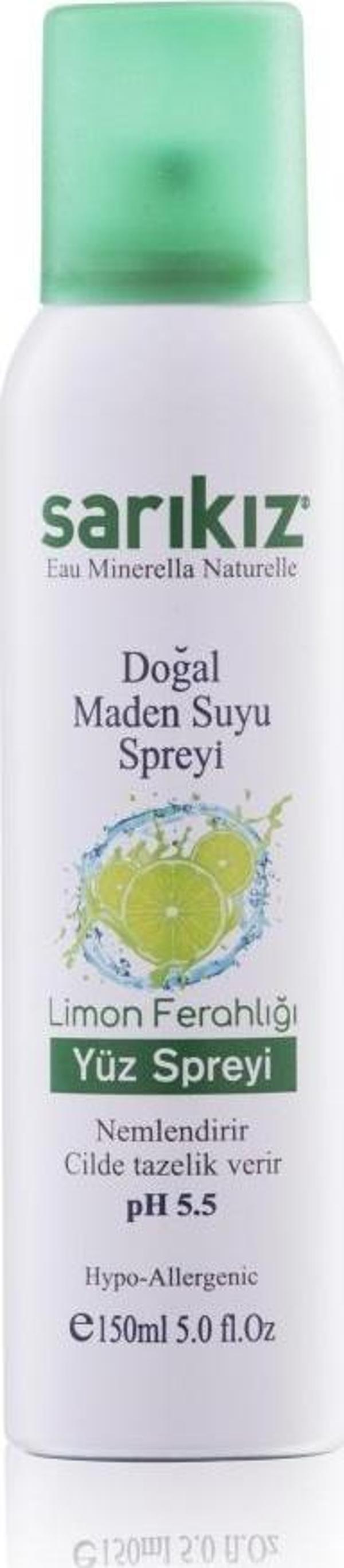 Sarıkız Doğal Maden Suyu Spreyi Limonlu 150ml (YENİ AMBALAJ) - Image 1