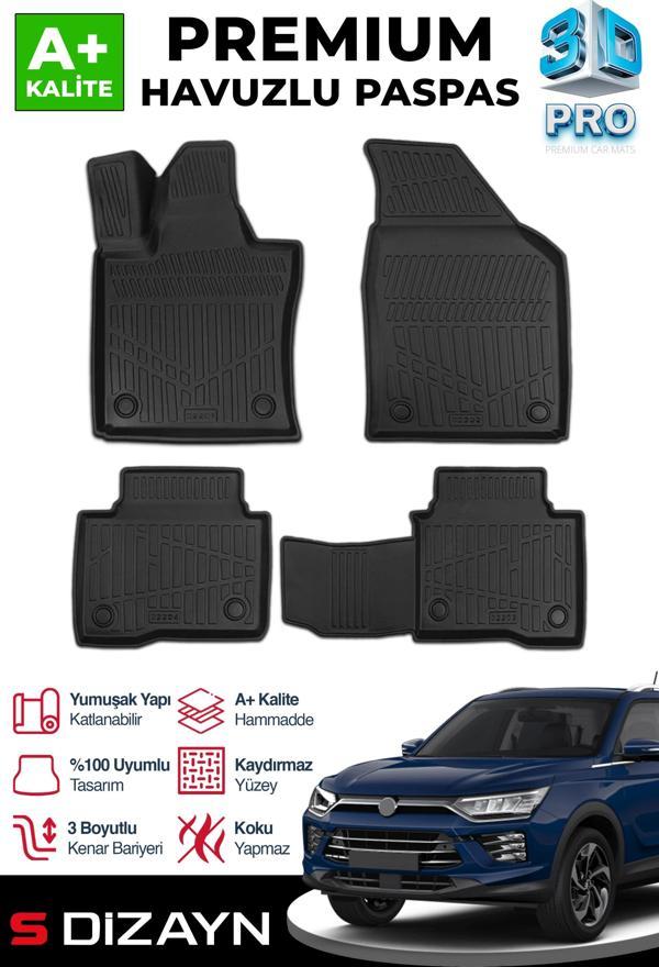 S-Dizayn Ssangyong Korando 3D Pro Havuzlu Paspas 2019 Üzeri A+ Kalite - Image 1