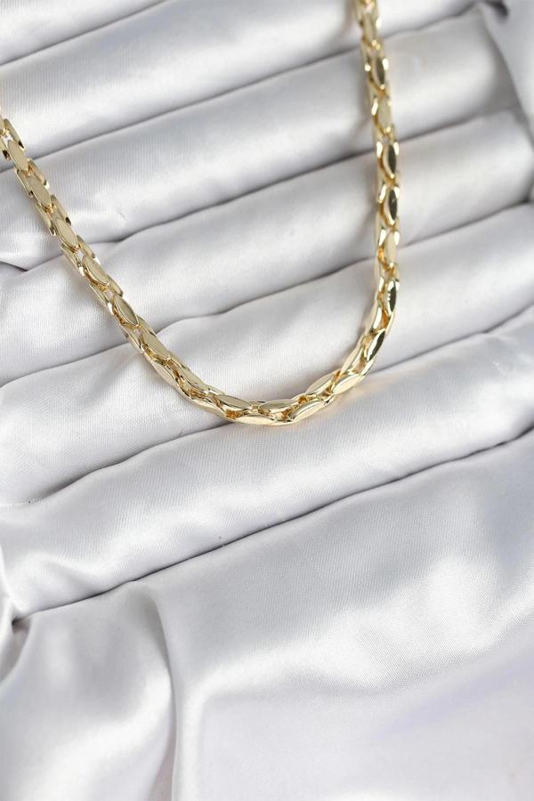 BFS Pirinç Gold Renk 60 cm Zincir Kadın Kolye - Image 1