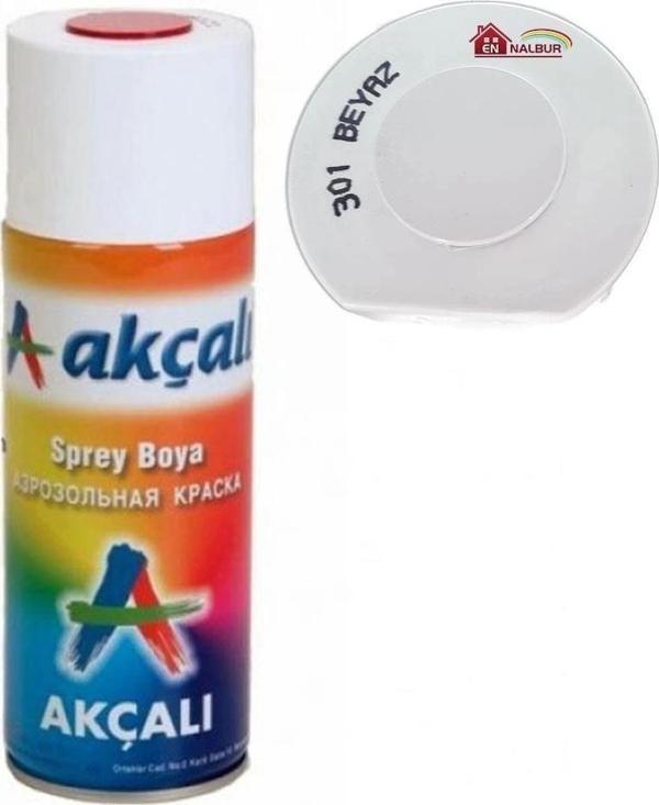 Akçalı Sprey Boya 400 ml 301 Parlak Beyaz - Image 1