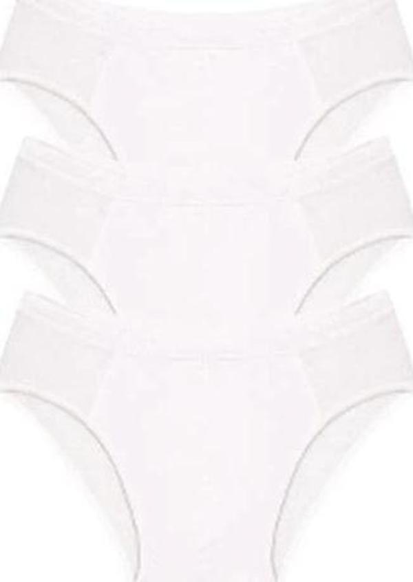 Giyim Erkek Pamuk 3lü Beyaz Slip - Image 1