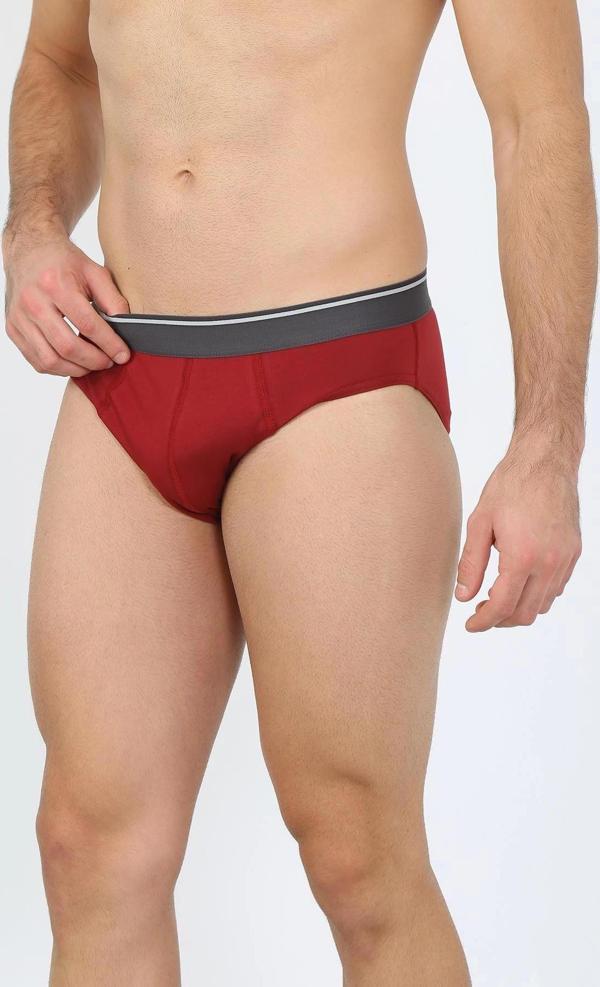 Giyim Erkek Pamuk Likralı Slip Bordo - Image 1