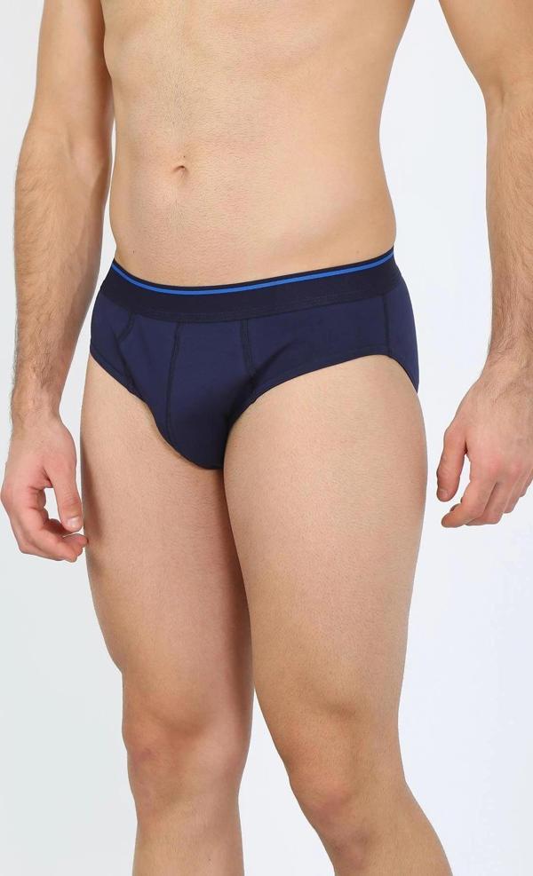 Giyim Erkek Pamuk Likralı Slip Lacivert - Image 1