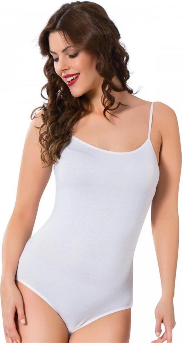 Giyim Bayan İp Askılı Çıtçıtlı Body Beyaz - Image 1