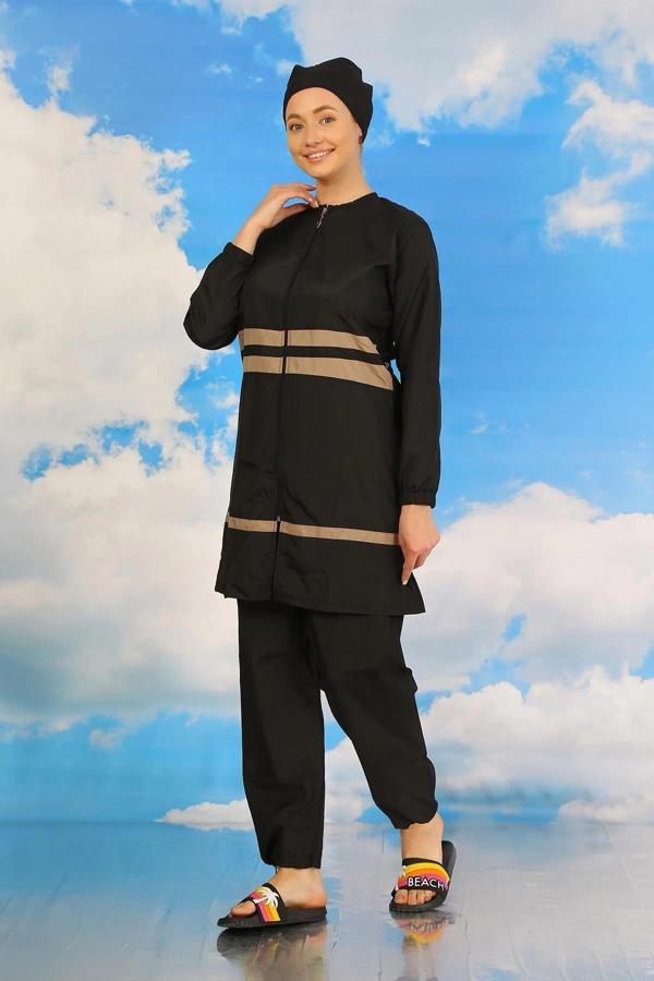 Giyim Kadın Tam Tesettür Mayo Siyah - Image 1