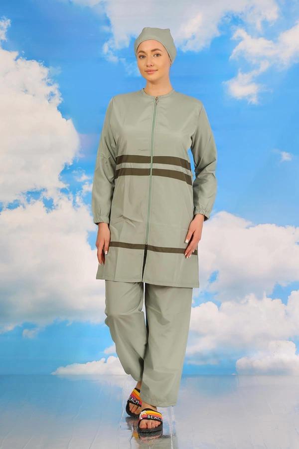 Giyim Kadın Tam Tesettür Mayo Su Yeşili - Image 1