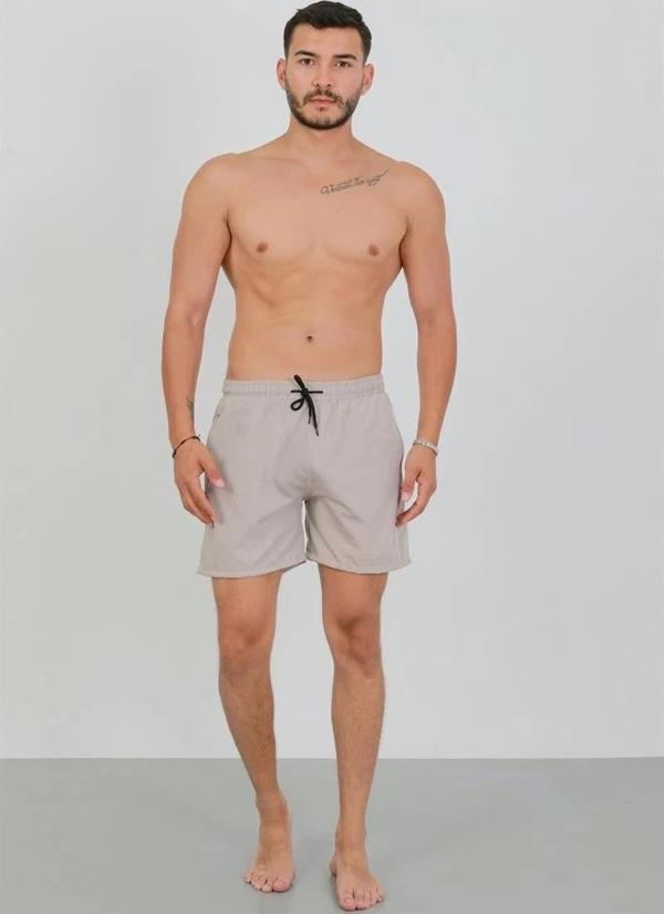 Giyim Erkek Fermuarlı Cepli Deniz Şortu Bej - Image 1