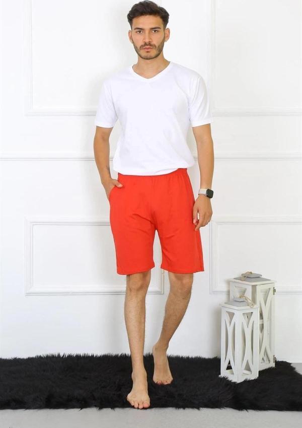 Giyim Erkek Pamuk Kırmızı Şort - Image 1
