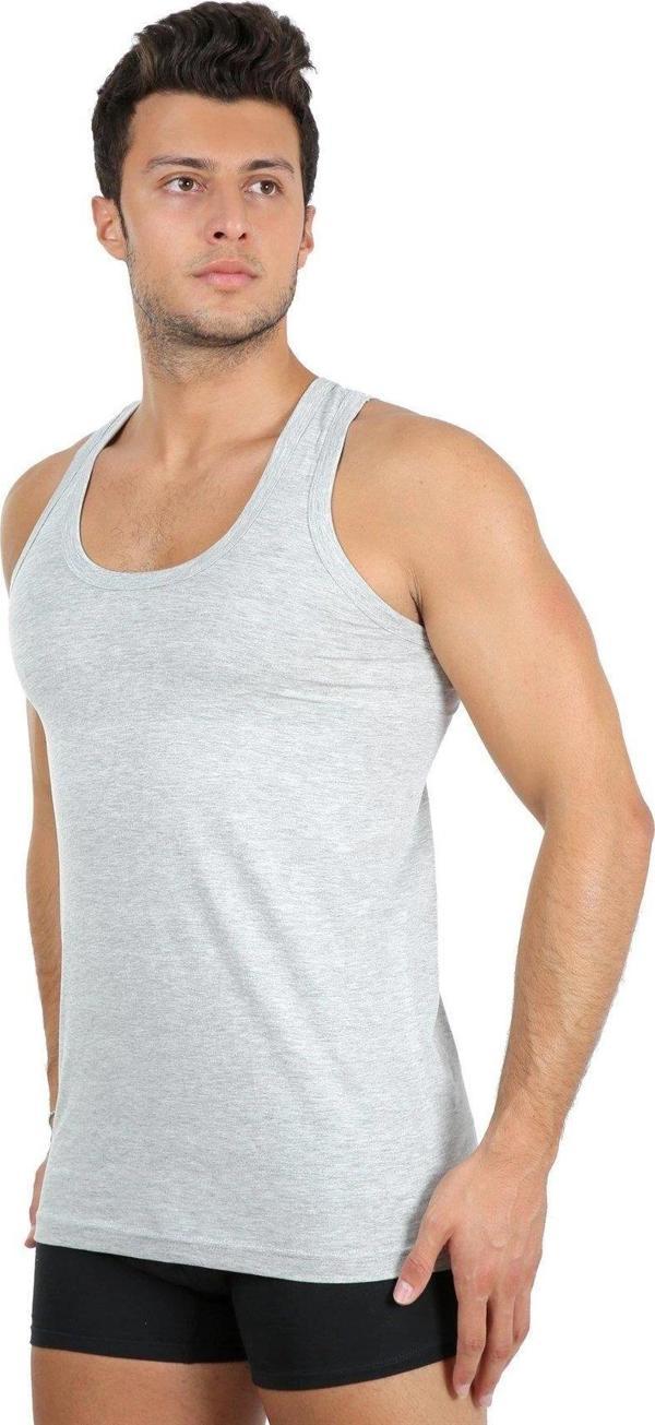 Giyim Erkek Penye Atlet Gri - Image 1