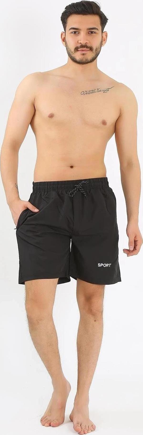 Giyim Erkek Siyah Deniz Şortu - Image 1