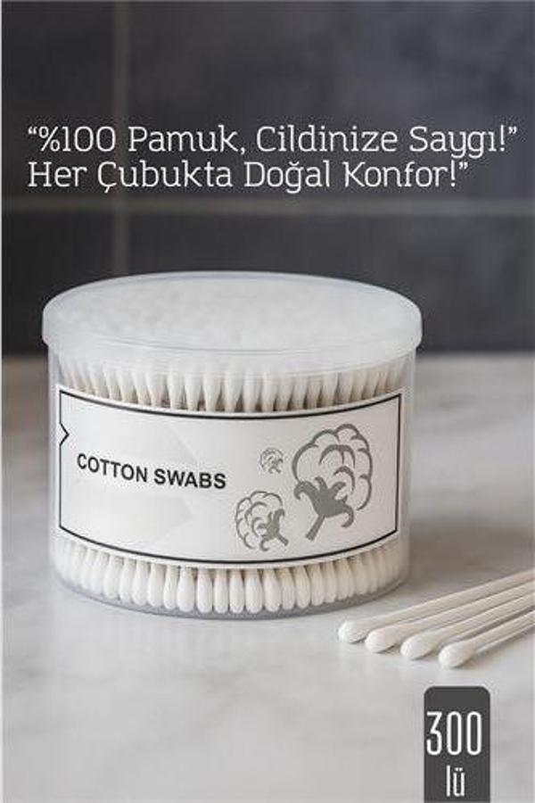%100 Pamuk Kulak Çubuğu – 300’lü Paket - Image 1