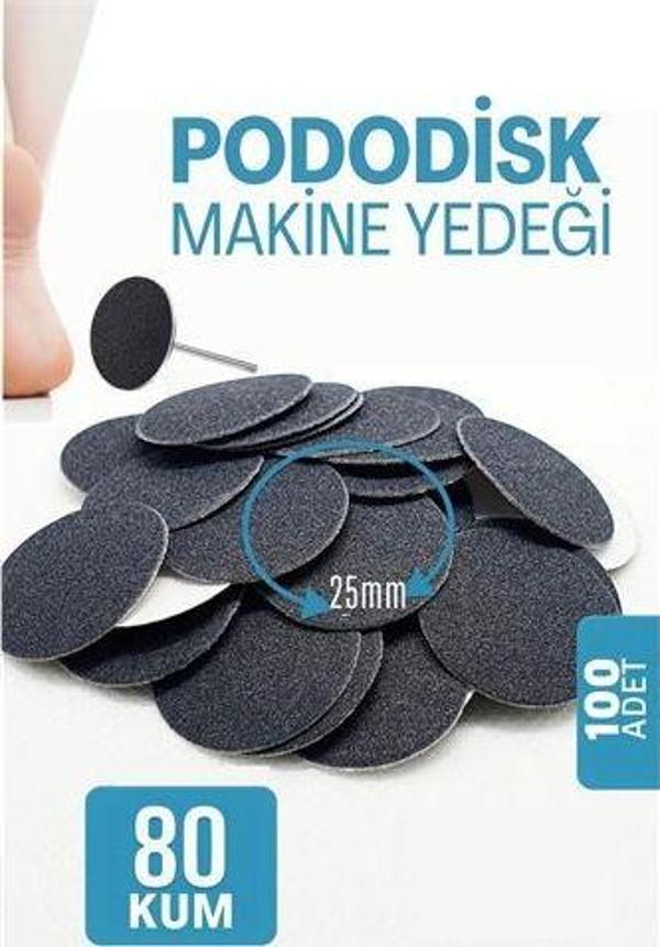 25 mm Pododisk - Nasır Sökücü Pedikür Makinesi Yedek Pedler 100 ADET - Image 1