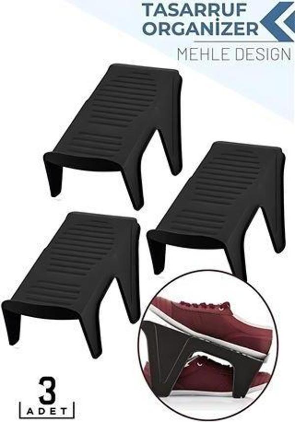 3’lü Ayakkabı Düzenleyici Set – Çift Katlı TaSarım | Dolap İçi Alan Tasarrufu | Kaymaz Yüzey - Image 1