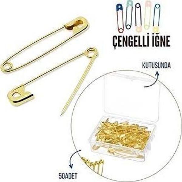50 Adet Kutulu Çengelli Iğne - Image 1