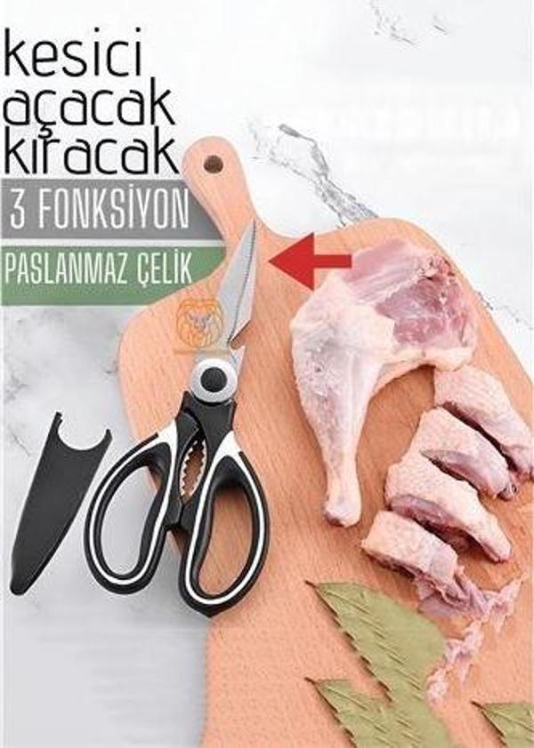 Tavuk Makası Çelik Mutfak Makası Açacak Kıracak Kesici Özelik - Image 1