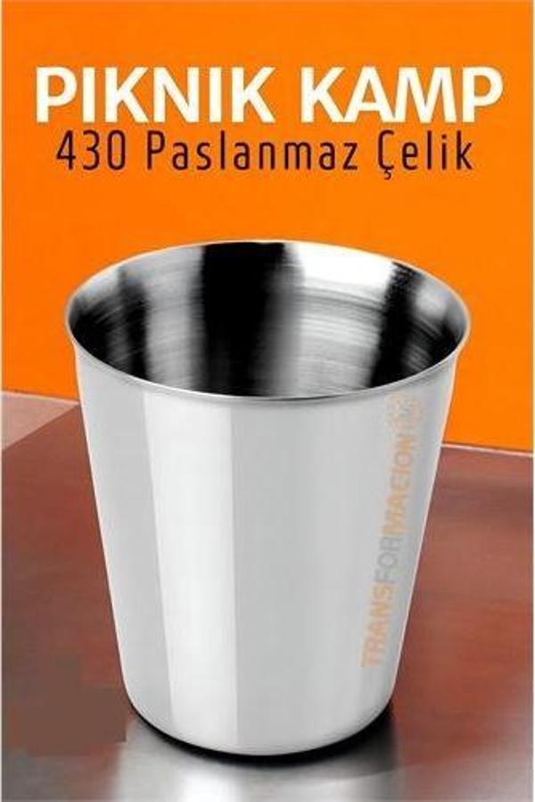 Paslanmaz Çelik Bardak – Kamp, Piknik ve Mutfak İçin Dayanıklı Metal Bardak - Image 1