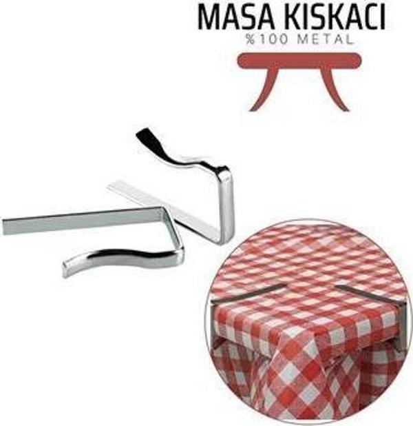 Masa Örtüsü Klipsi - Metal Masa Kelepçesi Masa Örtüsü Sabitleyici 4 ADET - Image 1