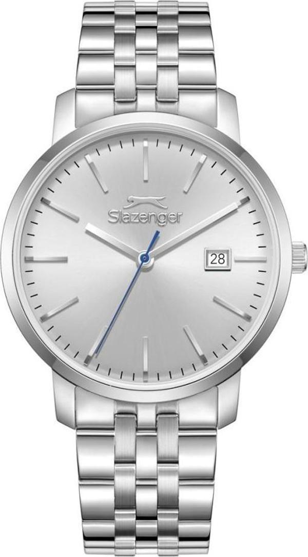Slazenger SL.09.2529.1.03 Takvimli 10 Atm Suya Dayanıklı Çelik Kasa Metal Renk Erkek Kol Saati - Image 1