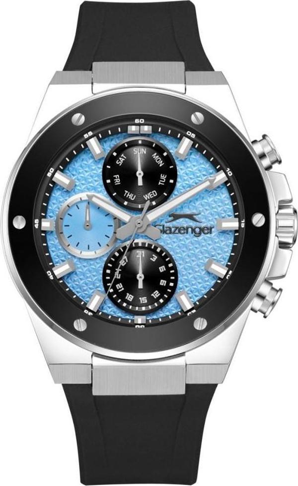 Slazenger SL.09.2557.2.01 Silikon Kordon Fonksiyonlar Aktif  Siyah Renk Erkek Kol Saati - Image 1