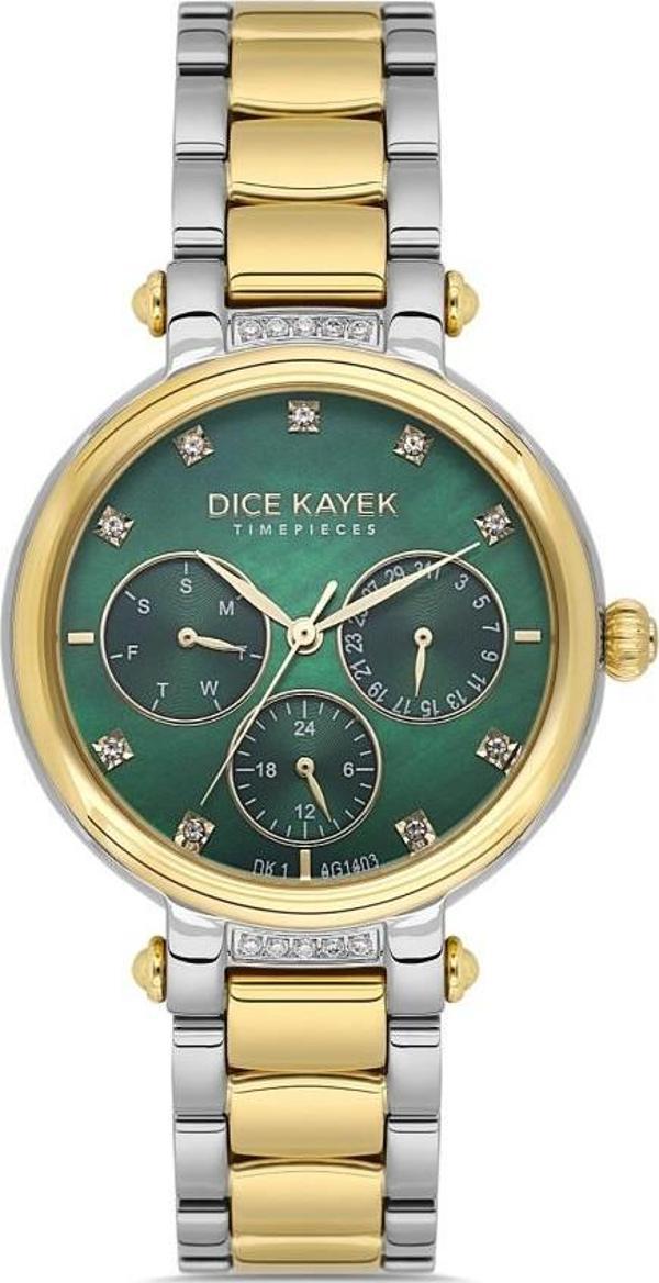 Dice Kayek DK.1.AG1403.03 Fonksiyonlar Aktif 5 Atm Suya Dayanıklı Metalik-Altın Renk Kadın Kol Saati - Image 1