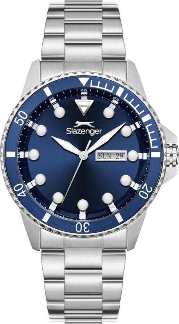 Slazenger SL.09.2544.2.01 Takvim ve Gün Göstergeli Çelik Kasa Metalik Renk Erkek Kol Saati - Image 1