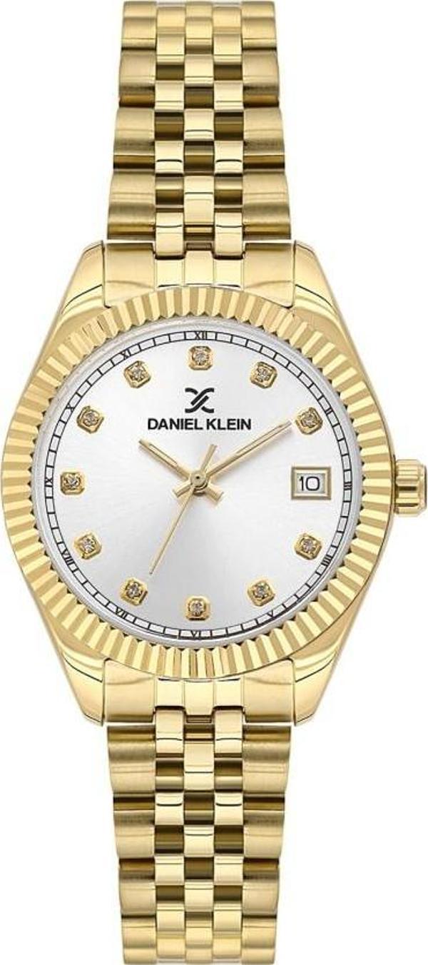 Daniel Klein DKE.1.10826-2 Takvimli 3 Atm Suya Dayanıklı Altın Renk Kadın Kol Saati - Image 1
