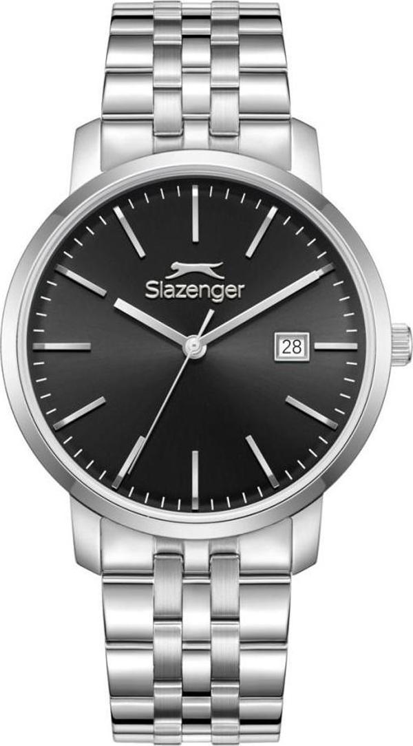 Slazenger SL.09.2529.1.01 Takvimli 10 Atm Suya Dayanıklı Çelik Kasa Metal Renk Erkek Kol Saati - Image 1