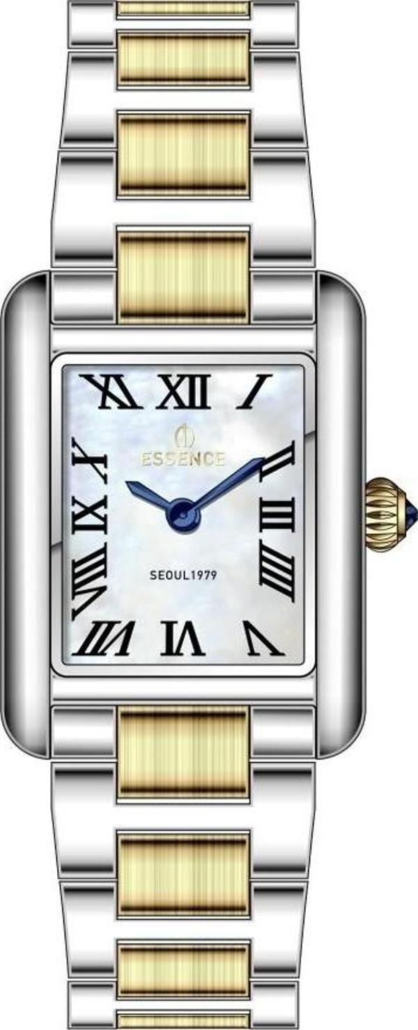 Essence ES6961FE.220 Dikdörtgen Kasa 5 Atm Suya Dayanıklı Metalik-Altın Renk Kadın Kol Saati - Image 1