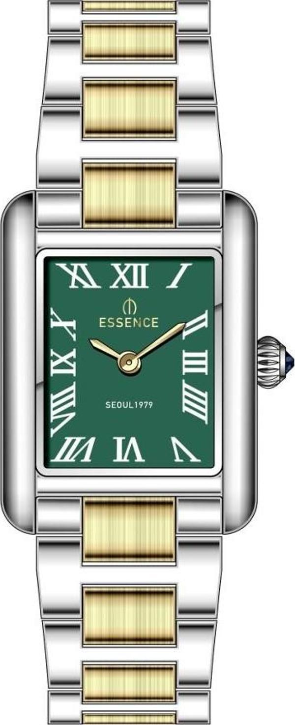 Essence ES6961FE.270 Dikdörtgen Kasa 5 Atm Suya Dayanıklı Metalik-Altın Renk Kadın Kol Saati - Image 1
