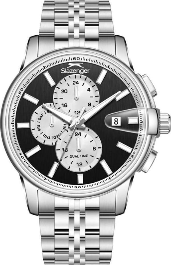 Slazenger SL.09.2551.2.01 Fonksiyonlar Aktif Çelik Kasa 10 Atm Suya Dayanıklı Metalik Renk Erkek Kol Saati - Image 1