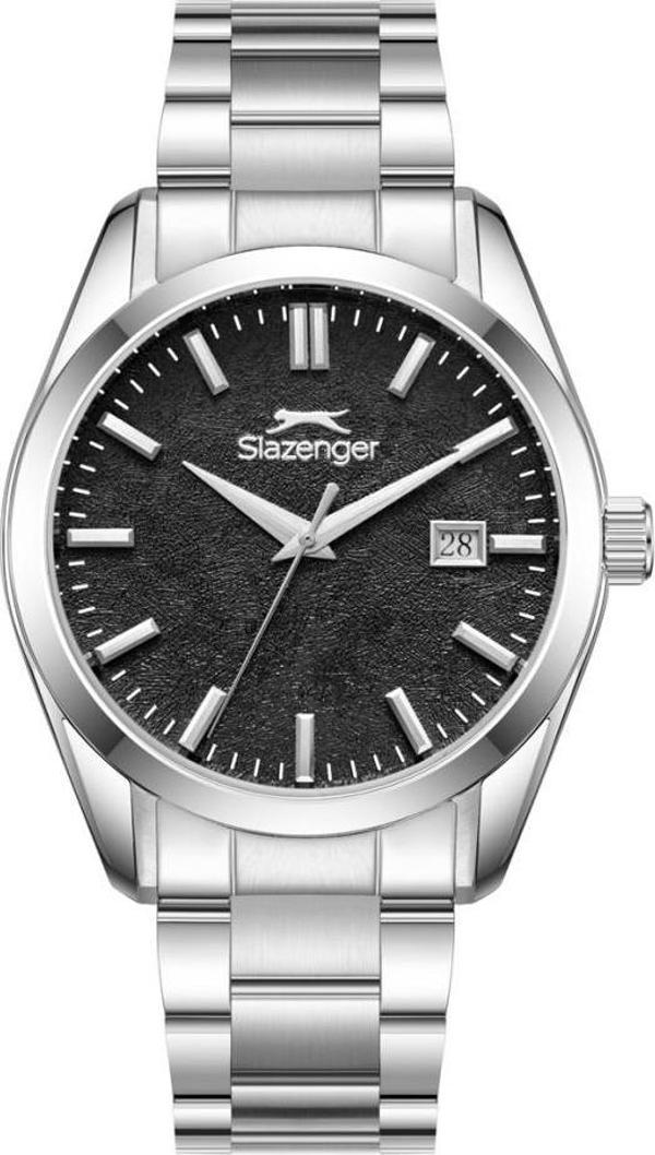 Slazenger SL.09.2520.1.01 Takvimli 10 Atm Suya Dayanıklı Çelik Kasa Metal Renk Erkek Kol Saati - Image 1