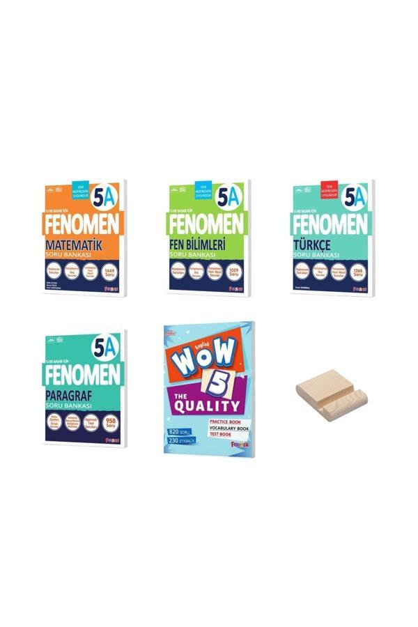 5. Sınıf A Serisi Matematik Fen Türkçe Paragraf ve İngilizce 5li Soru Bankaları - Image 1
