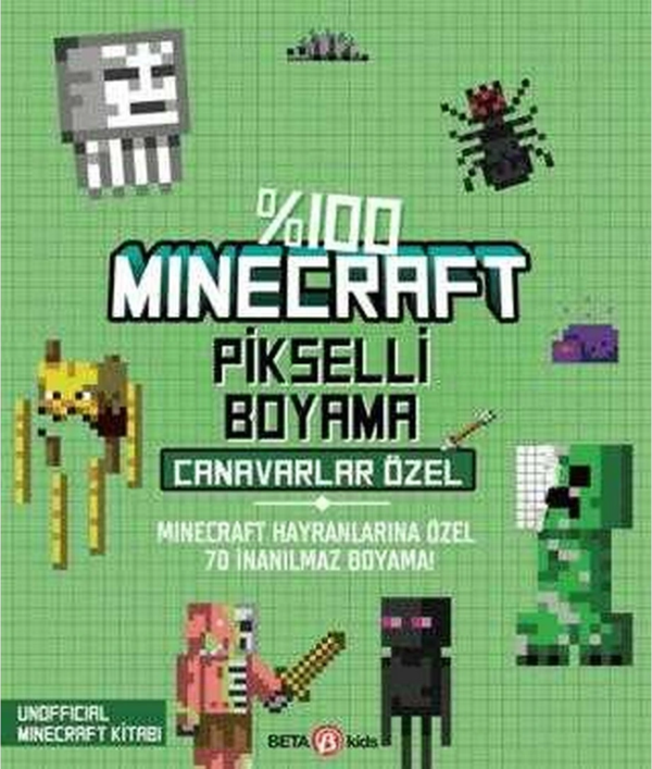 %100 Minecraft Pikselli Boyama Canavarlar Özel - Image 1