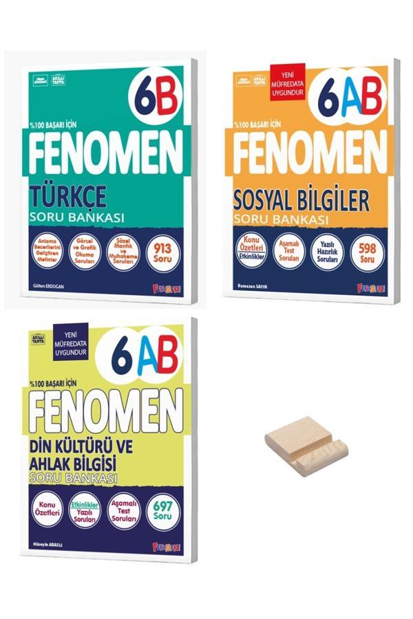 6. Sınıf B Türkçe Sosyal ve Din 3lü Set Soru Bankası + Telefon Standı - Image 1
