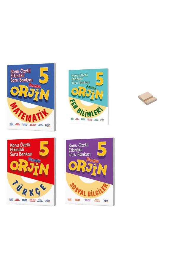 5. Sınıf Orjin Matematik Fen Türkçe ve Sosyal Konu Özetli Etkinlikli Soru Bankası 4lü Set - Image 1
