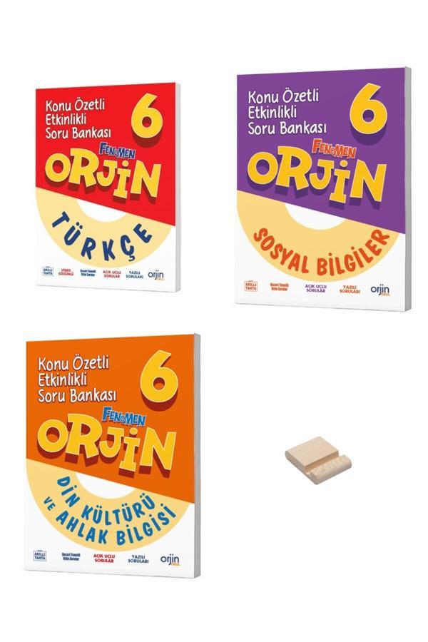 6. Sınıf Orjin Türkçe Sosyal Bilgiler ve Din Kültürü Konu Özetli Soru Bankası 3lü Set - Image 1