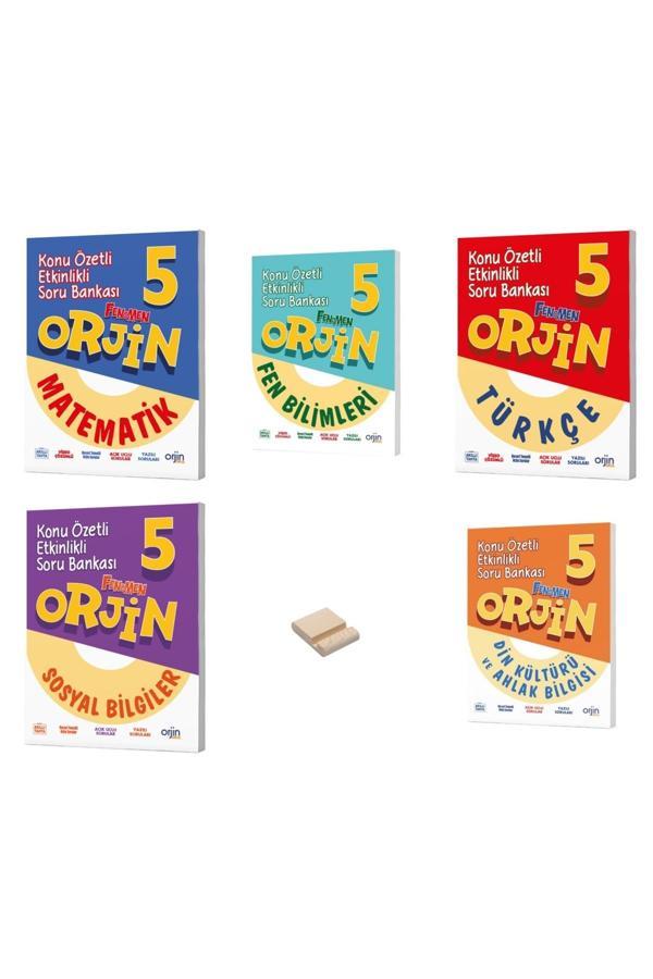 5. Sınıf Orjin Tüm Dersler Konu Özetli Etkinlikli Soru Bankası 5li Set - Image 1