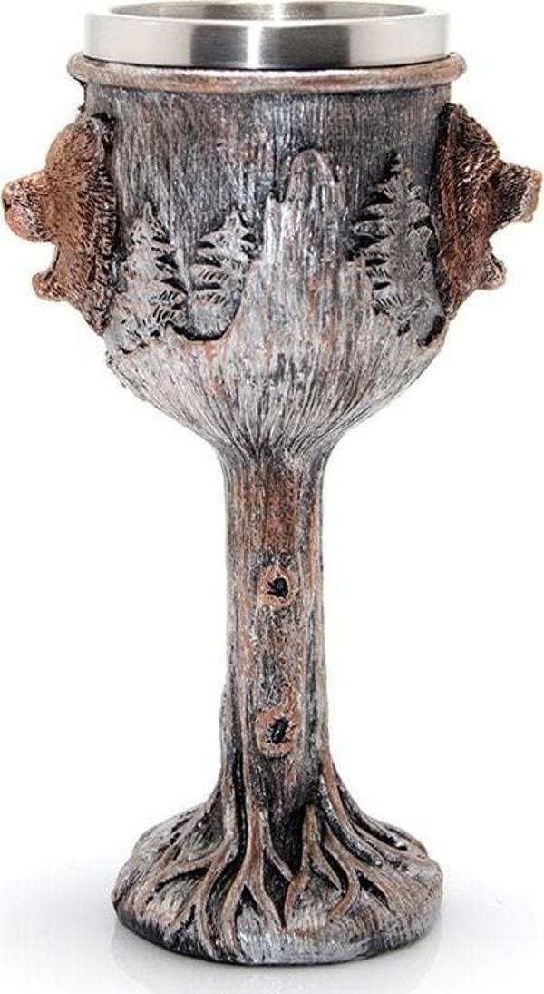 Kurt Tasarımlı Paslanmaz Çelik Kadeh Bardak - Image 1