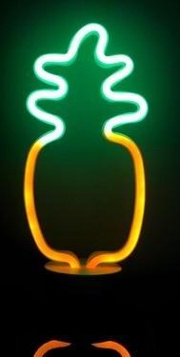 Neon Işıklı Ananas Masa Gece Lambası Dekoratif Led Aydınlatma - Image 1