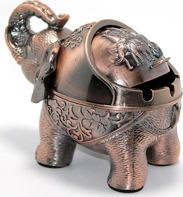 Metal Fil Figürlü Küllük Alk1656 Dekoratif Hediyelik - Image 1