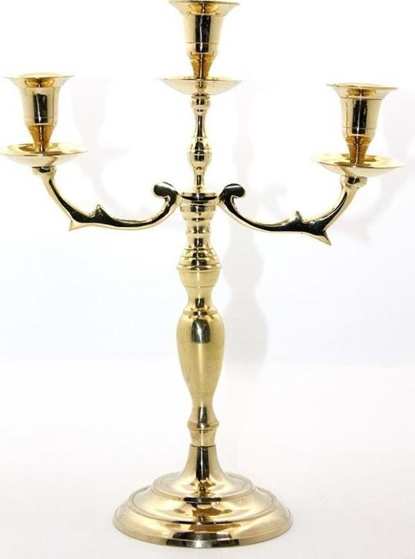 Pirinç 3'Lü Şamdan - Image 1