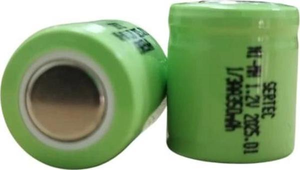 1.2V 300 Mah - 1/3AA - Ni-MH Şarjlı Pil - (Başsız / Flat Head) - Image 1