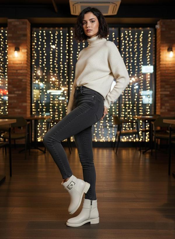 Pierre Cardin 910 Logo Detaylı Günlük Fermuarlı Kadın Bot - Image 1